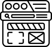 Website Line Icon vector