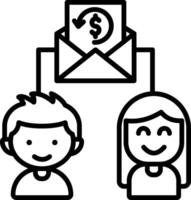 Mail Line Icon vector
