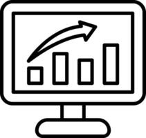 Bar chart Line Icon vector