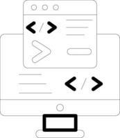 front end Line Icon vector