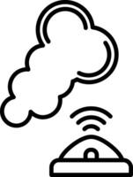 Smoke Sensor Line Icon vector