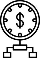 Time Management Line Icon vector