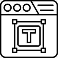 Text Box Line Icon vector