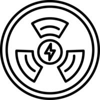 Nuclear Line Icon vector