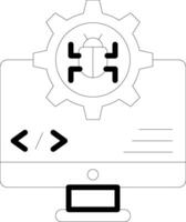 bug Line Icon vector