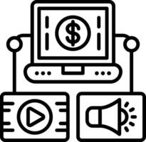 Digital Asset Management Line Icon vector