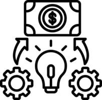 Process Line Icon vector
