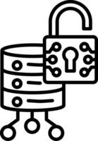 Server Line Icon vector
