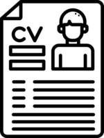 CV Line Icon vector
