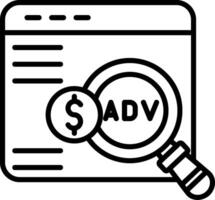 Advanced Search Line Icon vector