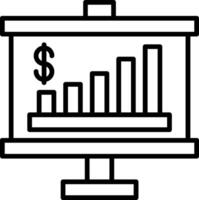 Presentation Line Icon vector