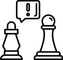 Checkmate Line Icon vector