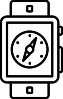 Compass Line Icon vector