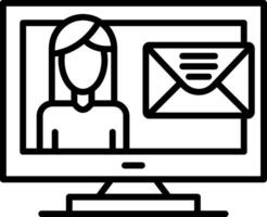 Email Line Icon vector