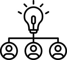 Hierarchy Line Icon vector