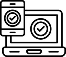 Cross Platform Line Icon vector
