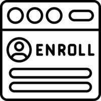 Enroll Line Icon vector