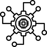 Automated Line Icon vector