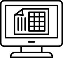 Excel Line Icon vector