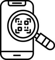 Qr Scan Line Icon vector