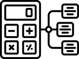 Database Table Line Icon vector