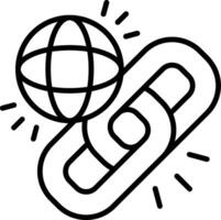 Link Line Icon vector