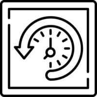 Most Recent Line Icon vector