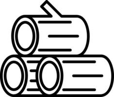 Log Line Icon vector