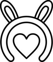 Rabbit Line Icon vector