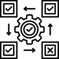 Unit Testing Line Icon vector