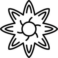 Borage Line Icon vector