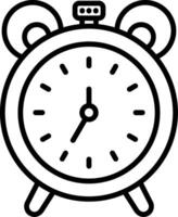 Alarm Clock Line Icon vector