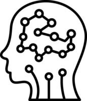 Artificial Intelligence Line Icon vector