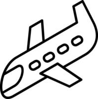 Plane Line Icon vector