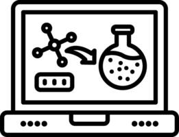 Virtual Lab Line Icon vector