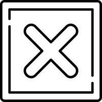 Cancel Line Icon vector