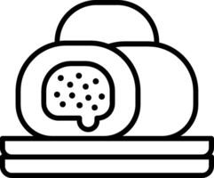 Mochi Line Icon vector