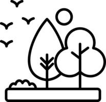 Trees Line Icon vector