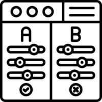Ab Testing Line Icon vector