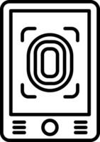 Finger Scan Line Icon vector