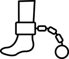Slave Line Icon vector