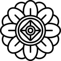 Mandala Line Icon vector