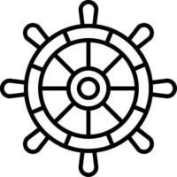 Rudder Line Icon vector