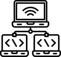 Deployment Line Icon vector