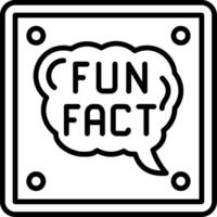 Fun Fact Line Icon vector