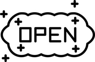 Open Line Icon vector