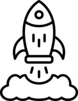 Launch Line Icon vector