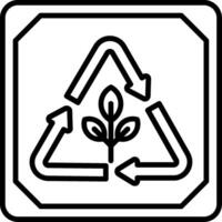 Recyclable Line Icon vector