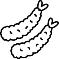 Tempura Line Icon vector