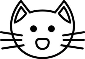 Cat Line Icon vector